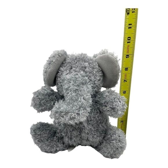 Stephan Baby Elephant Lovey Yellow Tummy attached Stomach Blanket Gray Plush - Picture 4 of 12